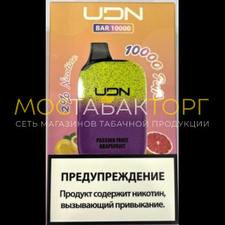 Электронная сигарета UDN BAR 10000 Passion Fruit Grapefruit (УДН Бар Маракуйя Грейпфрут)
