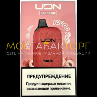 Электронная сигарета UDN BAR 10000 Peach Ice (УДН Бар Персик Лёд)