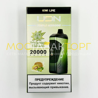 Электронная сигарета UDN TRIPLE M 20000 затяжек - Kiwi Lime (Киви Лайм) 