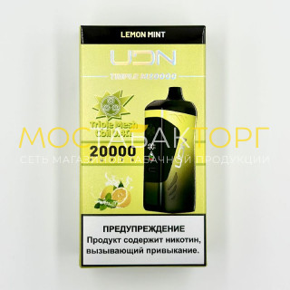 Электронная сигарета UDN TRIPLE M 20000 затяжек - Lemon Mint (Лимон Мята)