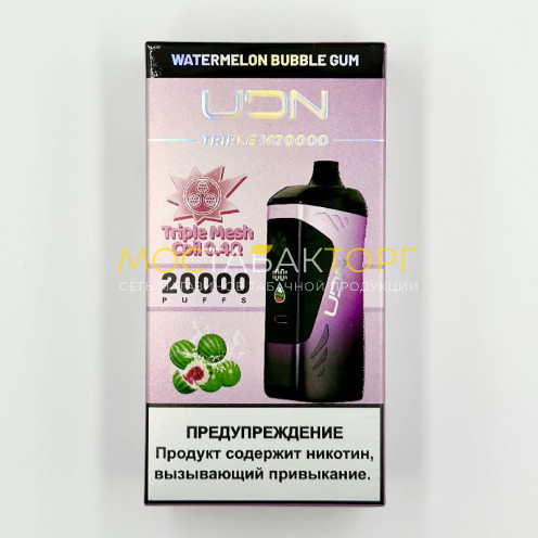 Электронная сигарета UDN TRIPLE M 20000 затяжек - Watermelon Gum (Арбуз Жвачка)