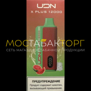 Электронная сигарета UDN X Plus 12000 Арбуз Лёд