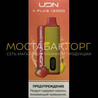 Электронная сигарета UDN X Plus 12000 Клубника Банан
