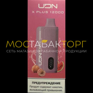 Электронная сигарета UDN X Plus 12000 Персик Арбуз