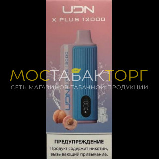 Электронная сигарета UDN X Plus 12000 Персик лёд