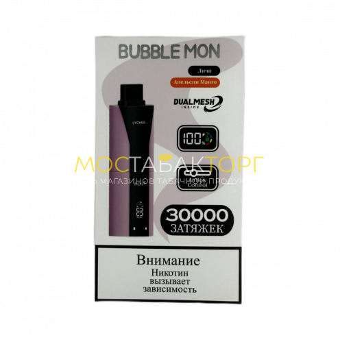 BUBBLE MON BOOSTER DUBLE 30000 Личи апельсин манго 2%