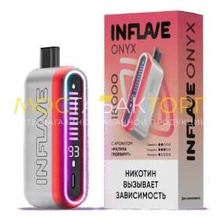 INFLAVE ONYX 18000 затяжек Малина Грейпфрут