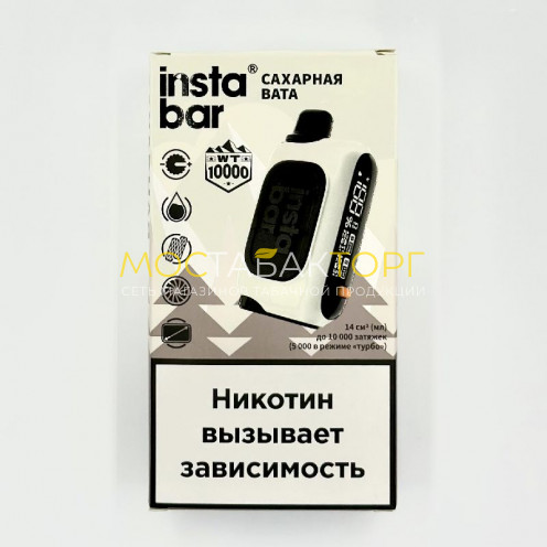 Электронная сигарета INSTABAR WT 10000 by PLONQ Сахарная вата