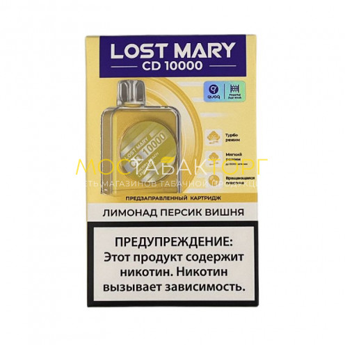 Картридж Lost Mary CD 10000 затяжек - Cherry Peach lemonade (Лимонад Персик Вишня)