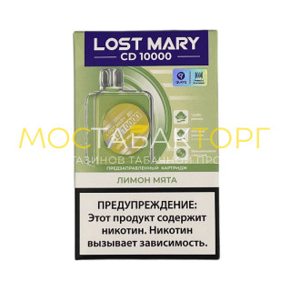 Картридж Lost Mary CD 10000 затяжек - Lemon Mint (Лимон Мята)