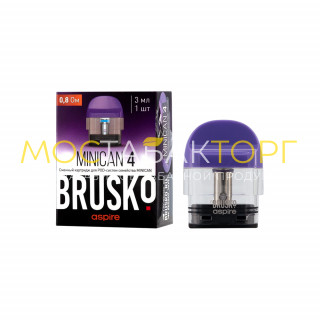 Сменный картридж Brusko Minican 4, 0.8 Ом (3мл) Фиолетовый