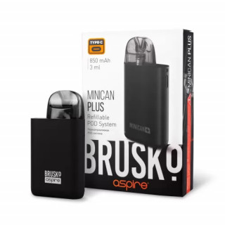 Перезаправляемая Под-Система Бруско Миникан Плюс (Brusko Minican Plus) 850 mah, Черный