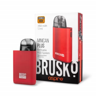 Перезаправляемая Под-Система Бруско Миникан Плюс (Brusko Minican Plus) 850 mah, Красный