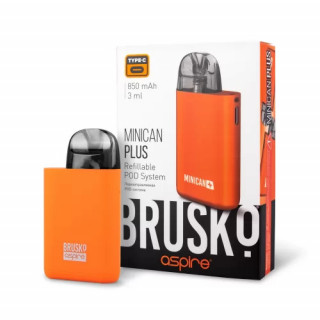 Перезаправляемая Под-Система Бруско Миникан Плюс (Brusko Minican Plus) 850 mah, Оранжевый