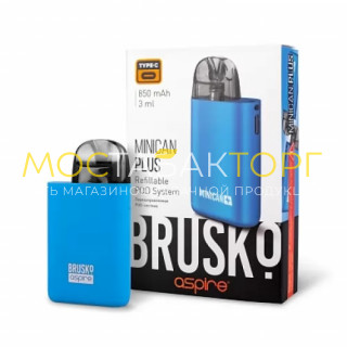 Перезаправляемая Под-Система Бруско Миникан Плюс (Brusko Minican Plus) 850 mah, Синий