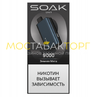 Электронная сигарета SOAK 9 Зимняя Мята (Winter Mint)