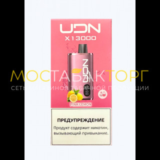 Электронная сигарета UDN BAR X 13000 Розовый Лимон