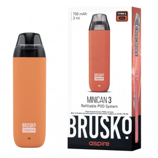 Перезаправляемая Под-Система Бруско Миникан 3 (Brusko Minican 3) 700 mah, Оранжевый