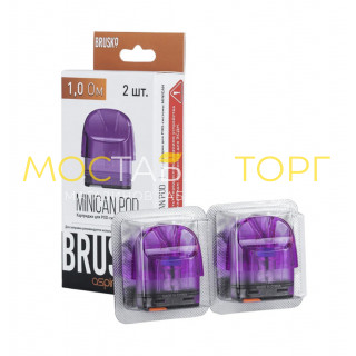 Сменный картридж Brusko Minican Pod, 1 Ом (1 шт) Фиолетовый