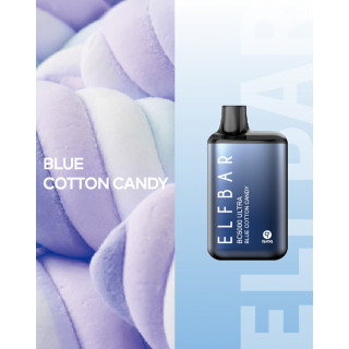 Электронная сигарета Эльф Бар 5000 затяжек Черничная Сахарная Вата (Elf Bar BC5000 Blue Cotton Candy)