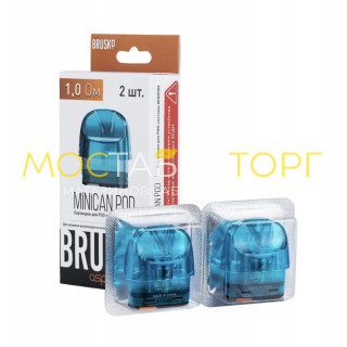Сменный картридж Brusko Minican Pod, 1 Ом (1 шт) Синий