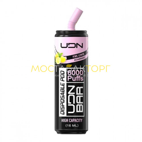 Электронная сигарета UDN BAR Pink lemonade 6000 затяжек (УДН Бар Розовый Лимонад)