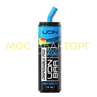 Электронная сигарета UDN BAR Blue Raspberry Lemonade 6000 затяжек (УДН Бар Черника Малина Лимонад)