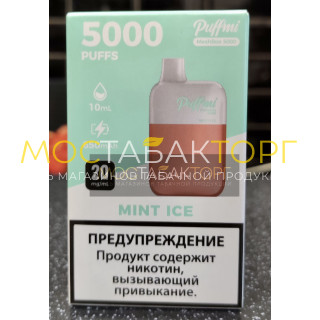 Электронная сигарета Паффми Ледяная Мята 5000 затяжек (PUFFMI MeshBox)