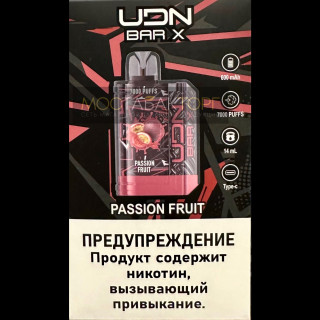 Электронная сигарета UDN BAR X gen 2 Passion Fruit (УДН Бар Х Маракуйя) 7000 затяжек