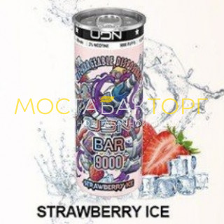 Электронная сигарета UDN BAR 9000 Strawberry Ice (УДН Бар Клубника)