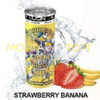 Электронная сигарета UDN BAR 9000 Strawberry Banana (УДН Бар Клубника Банан)