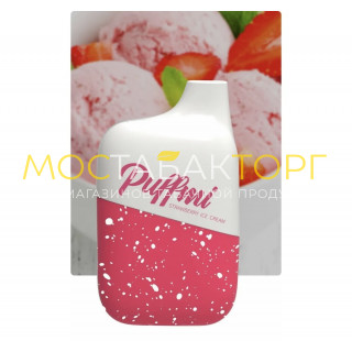 Электронная сигарета Паффми 4500 В2 Клубничное Мороженое (PUFFMI DY4500 V2 Strawberry Ice Cream)