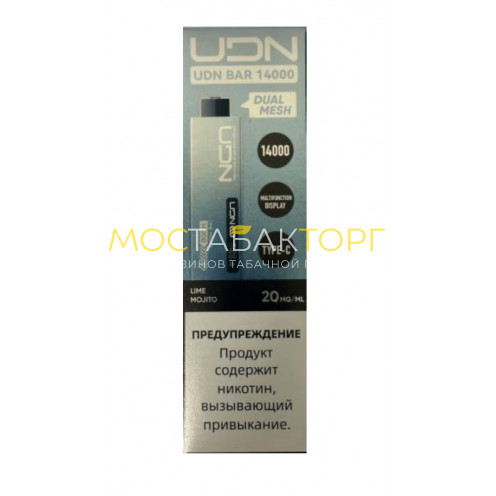 Электронная сигарета UDN BAR 14000 Лайм Мохито