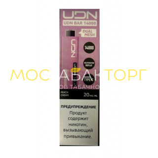 Электронная сигарета UDN BAR 14000 Персиковый Крем