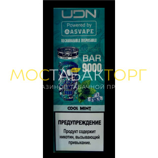 Электронная сигарета UDN BAR 9000 Cool Mint (УДН Бар Ледяная Мята)