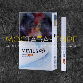 Сигареты Мевиус ЛСС Винд Блю 4 (MEVIUS LSS Wind Blue 4) раздвижная пачка
